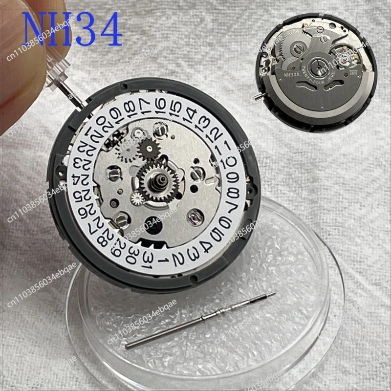 For Watch Accessories NH 34A GMT Metal Automatic Mechanical Movement NH34 4 Hand Machine