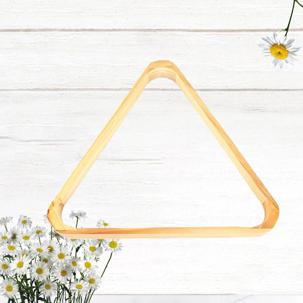 

Wooden Triangle Billiard Ball Rack Holder Snooker Pool Table Organizer Sturdy Waterproof Frame For Room Decor Accessory