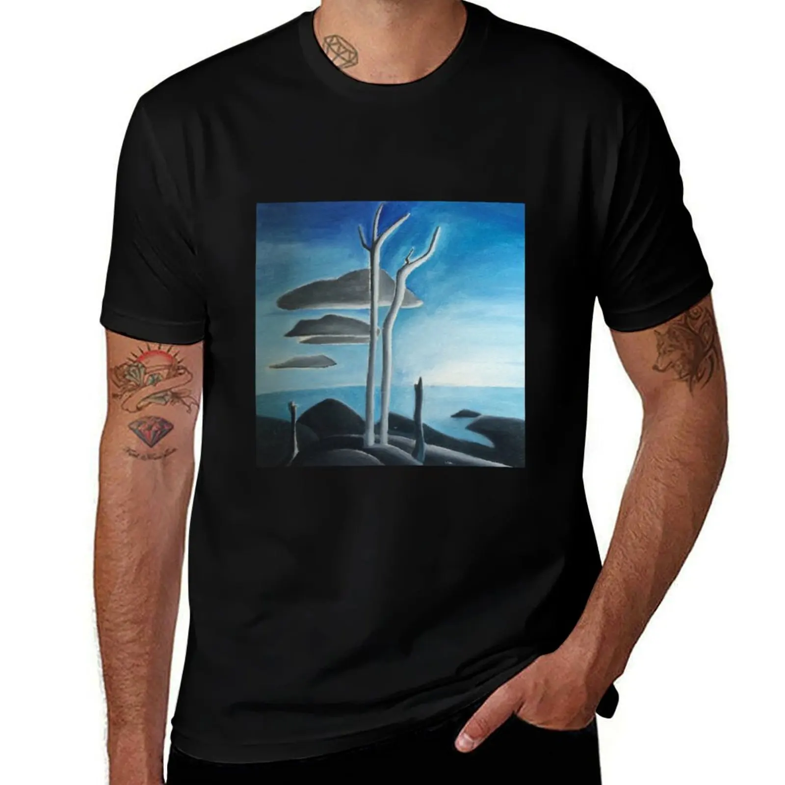 Lake Superior T-Shirt Creative Graphic Tee Shirt T-Shirt