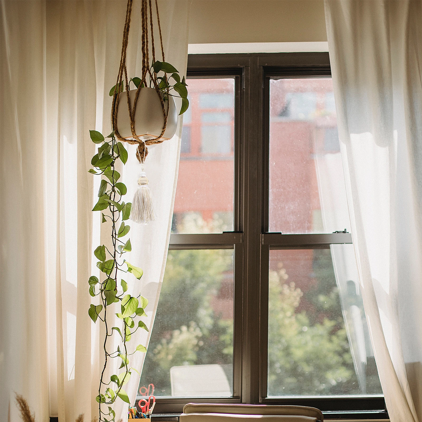 

2 Pcs Curtain Tassel Hanging Decor Polyester Pendant Accessories Simple Elegant Decor Tassel Hanging For