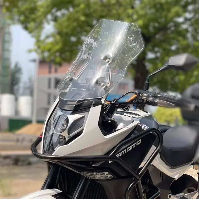 For CFMOTO 650MT Modified with Windshield, Front Windshield Glass Guard, and Chest Windscreen. Imported and Made Taller.