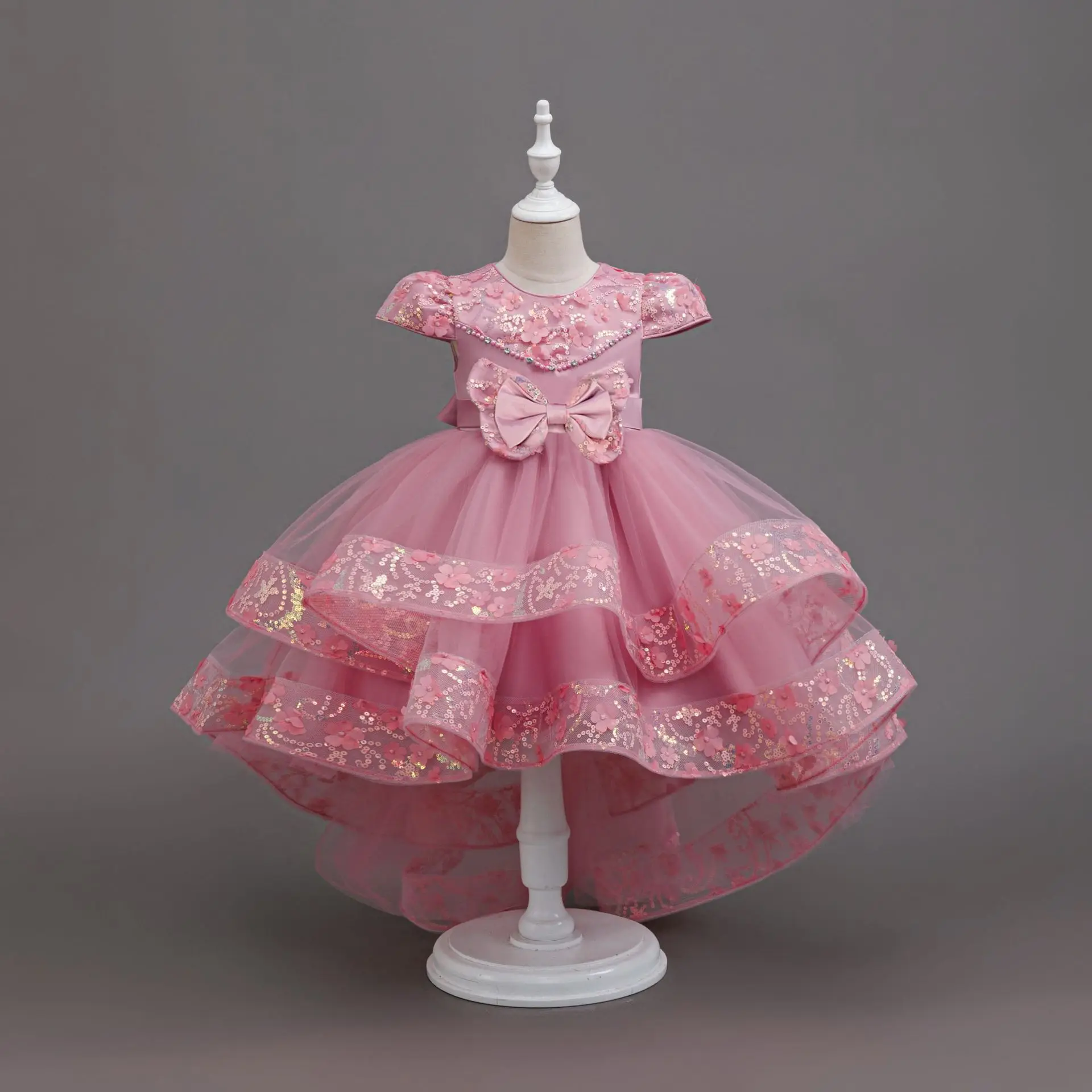 New dress skirt little girl trailing high-end mesh tutu skirt girls princess