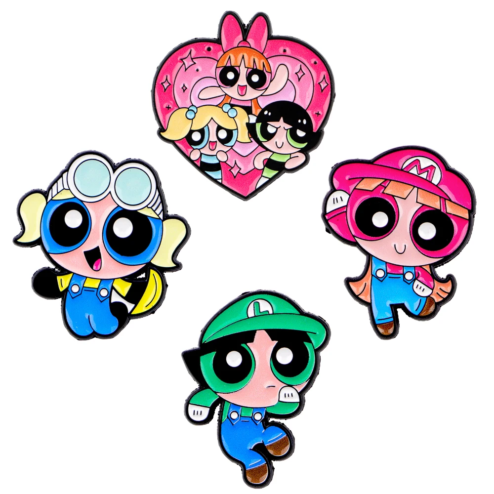 

Classic Pink Cartoon Girls Women Briefcase Badges Enamel Pin Lapel Pins for Backpacks Brooches on Clothes Jewelry Accessories