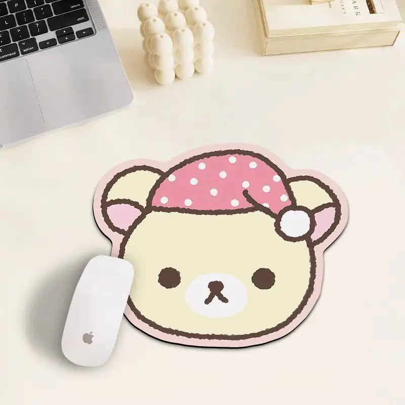 Mouse pad de borracha antiderrapante, simples e fofo para meninas, exclusivo, portátil, criativo, com aparência de alto valor, tapete de mesa, resistente à sujeira para laptop.