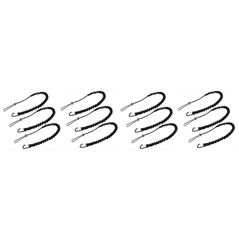 

AEF6-12 шт. ремешок для инструментов, веревка для уличных инструментов, страховочная веревка для предотвращения падения на высоте, выдвижная эластичная веревка для инструментов, черная