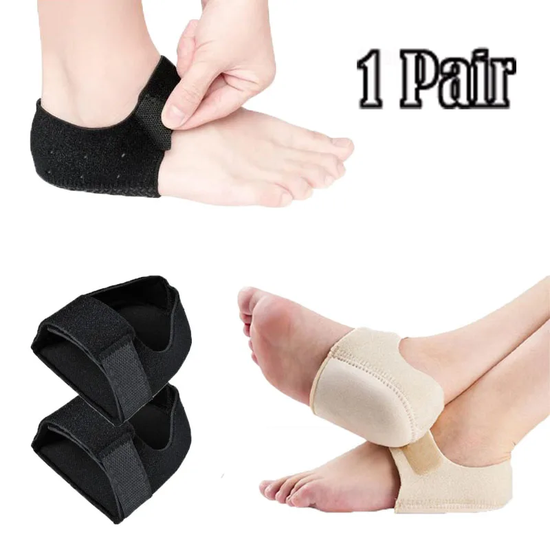 2-teilige Schmerzlinderung für Plantar-Gel-Fersenpolster, Fasziitis-Socken, die in Schuhen getragen werden, dünne Fersensporn, Fußpflege, Schutz, Fersenärmel