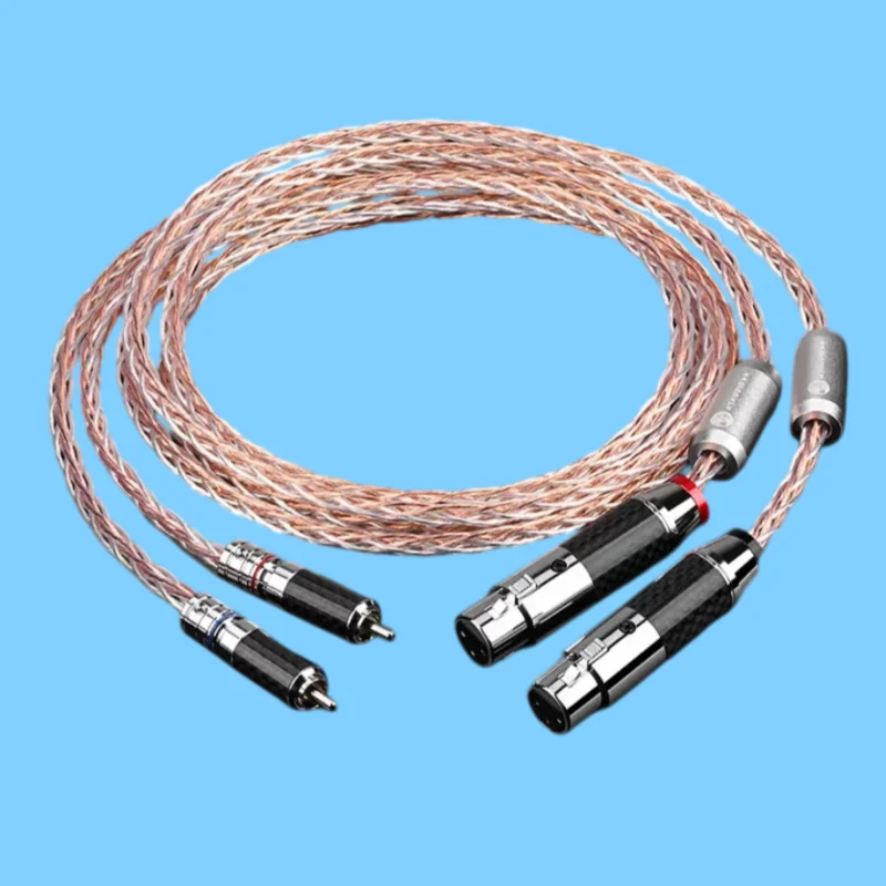 【152】HIFI XLR Cable High Purity OCC and Silver Mixed 2XLR Male to Female Cable to Interconnection