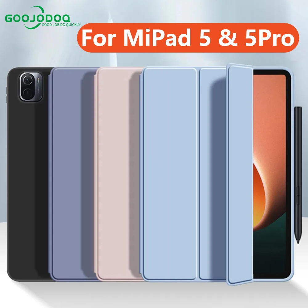 For Xiaomi Pad 5 Case for mi pad 5 5 Pro Case Mi Pad 4 Case Auto Wake up and Sleep Silicone Cover Funda Support Charging