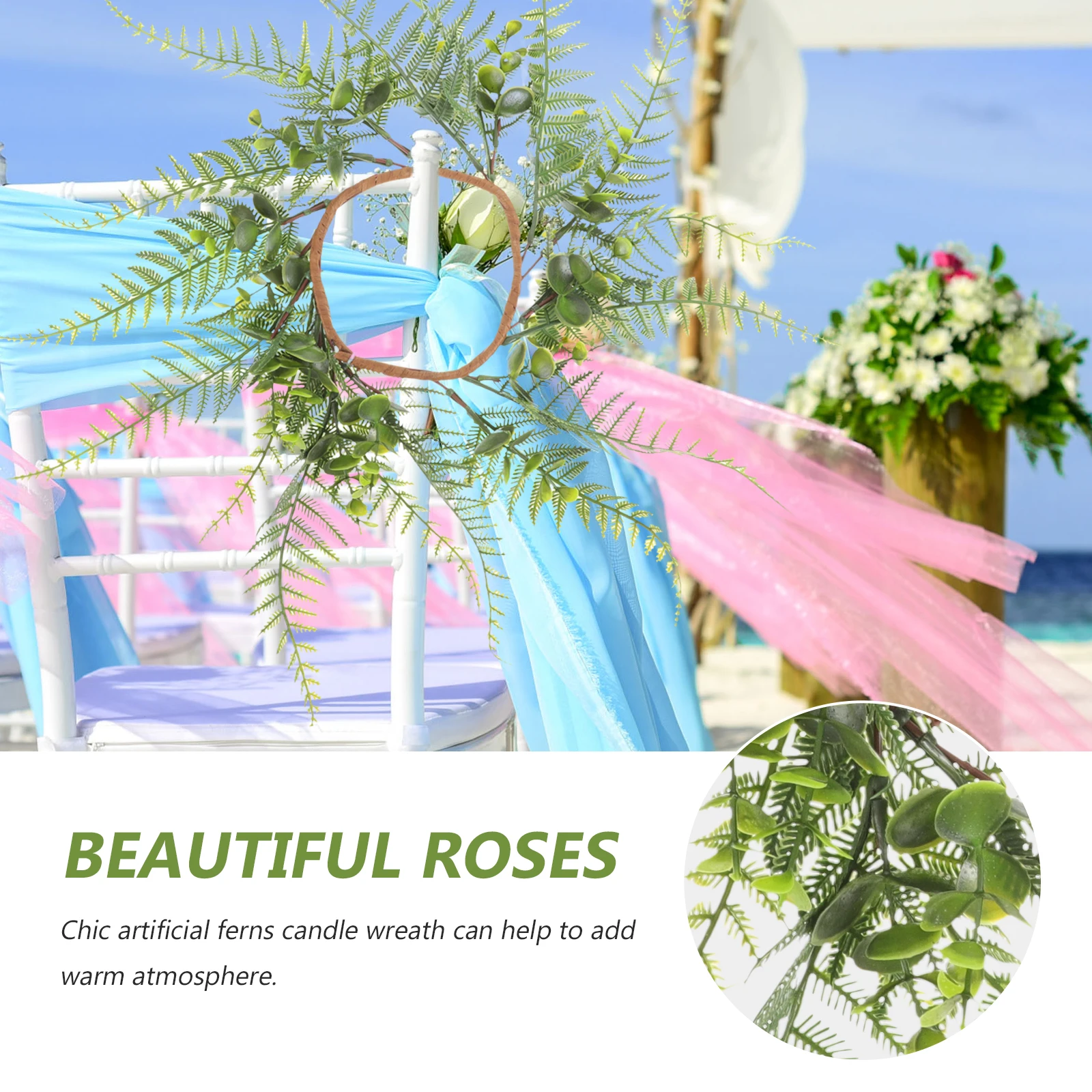 

2 Pcs Simulated Wreath Ring Wreaths Artificial Greenery Rings Faux Plant Work