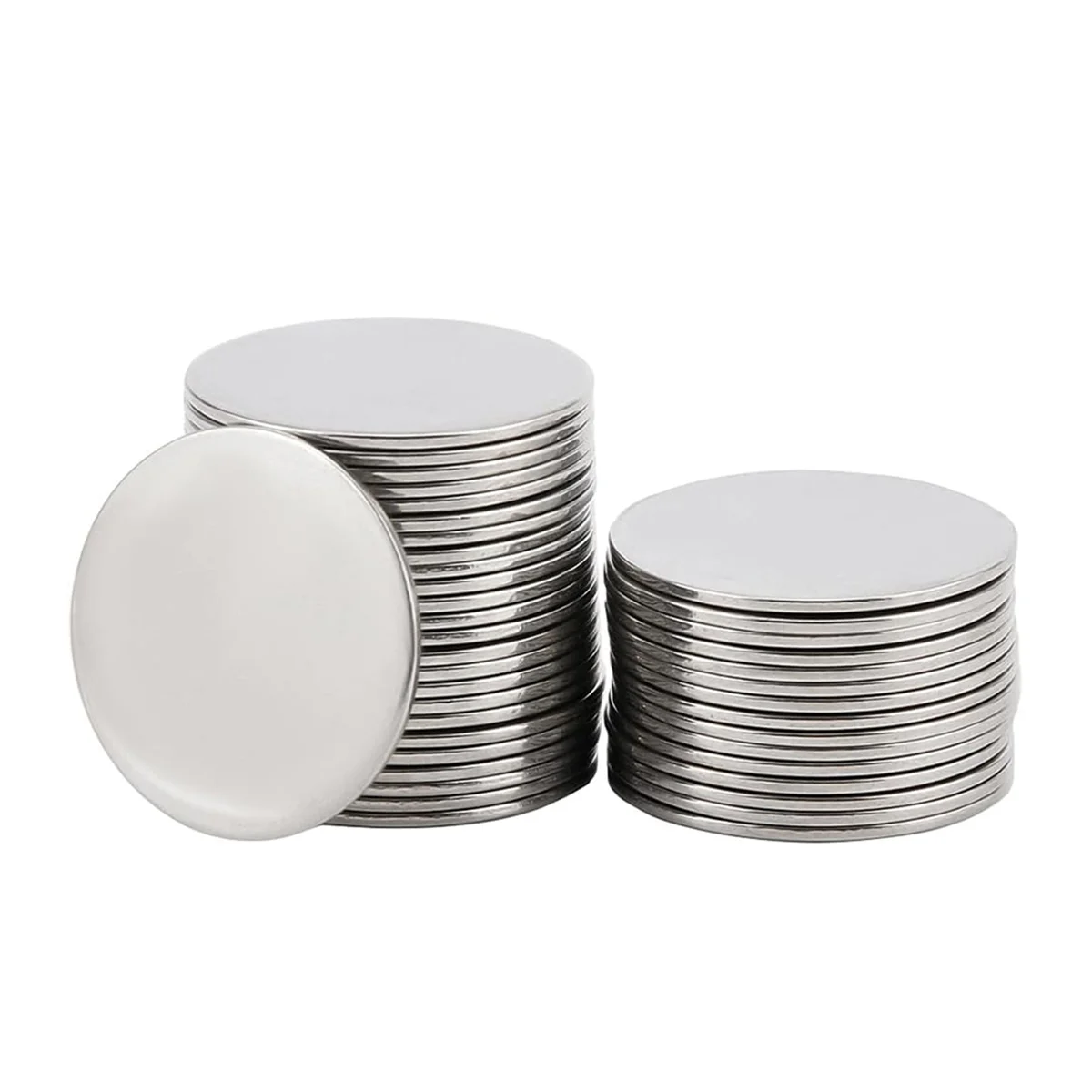 A79G 1 صندوق 40 قطع الفولاذ المقاوم للصدأ المطبوعة أقراص فارغة السائبة DIY بها بنفسك مجوهرات الحرفية اسم العلامات قلادة أقراط النقش المورد