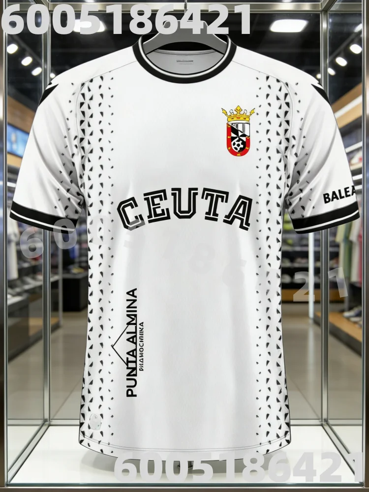 Football Jersey AD Ceuta 25-26 3D Printed Adult Kids Athleisure T-Shirt Family Summer Quick-dry Soft Comfy Lightweight Tees