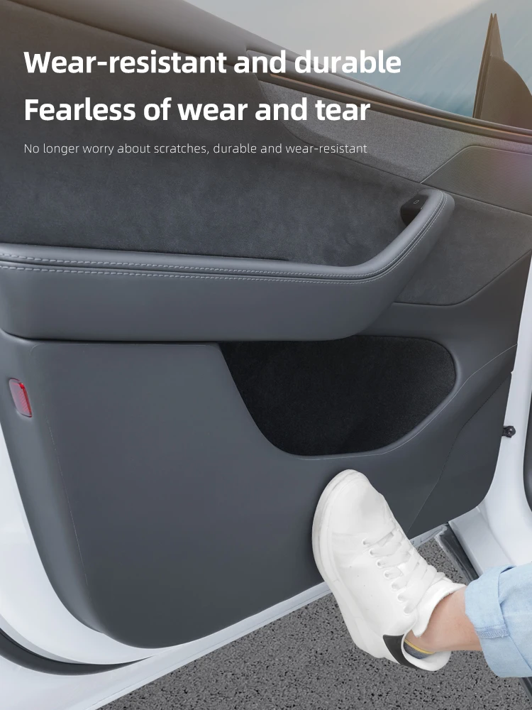 Anti-Kick-Pad für Autotüren für Tesla Model YL 6-Sitzer Aufkleber-Set Seitentürschutz-Abdeckung Auto-Innendekoration – Detail 4