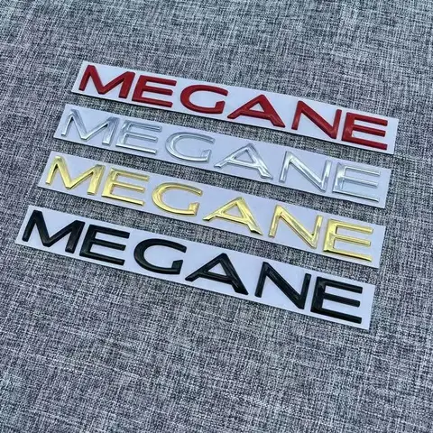3D-bilmetallbagageutrymme bokstäver ord logotyp emblem dekaler klistermärke för Renault Megane 1 2 3 4 5 RS GT stylingdelar tillbehör 6 best sales anagram Renault - №1