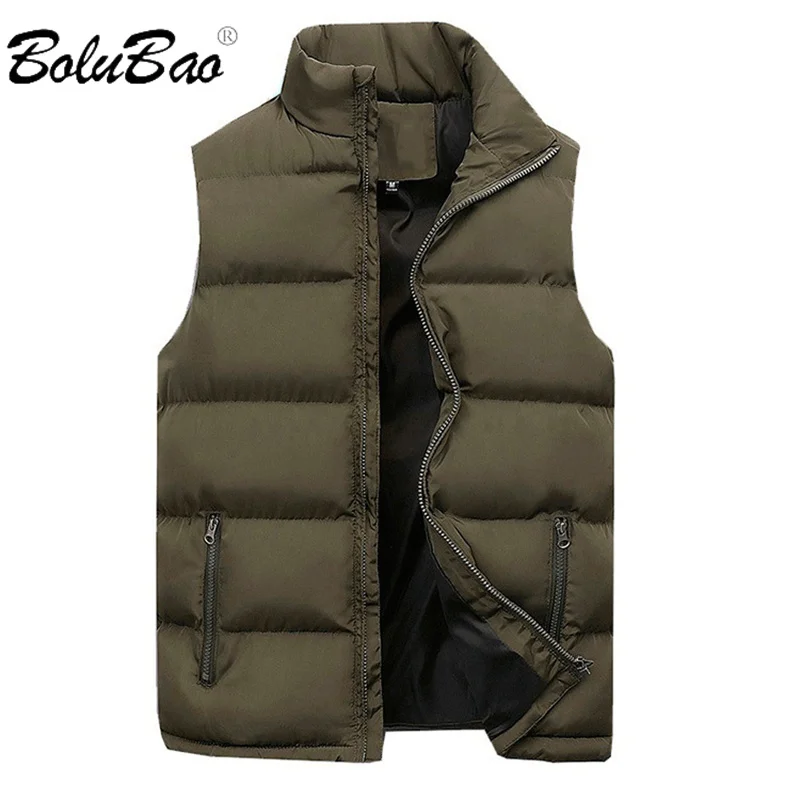 

BOLUBAO 2024 Outdoor Casual Vest For Men Solid Color Casual Fashion Coat High Quality Design Streetwear Casual Vest For Men