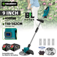 NEWBENY 9 Inch Brushless Electric Lawn Mower witht Digital Display Cordless Garden Shrubs Weeding Tools For Makita 18V Battery
