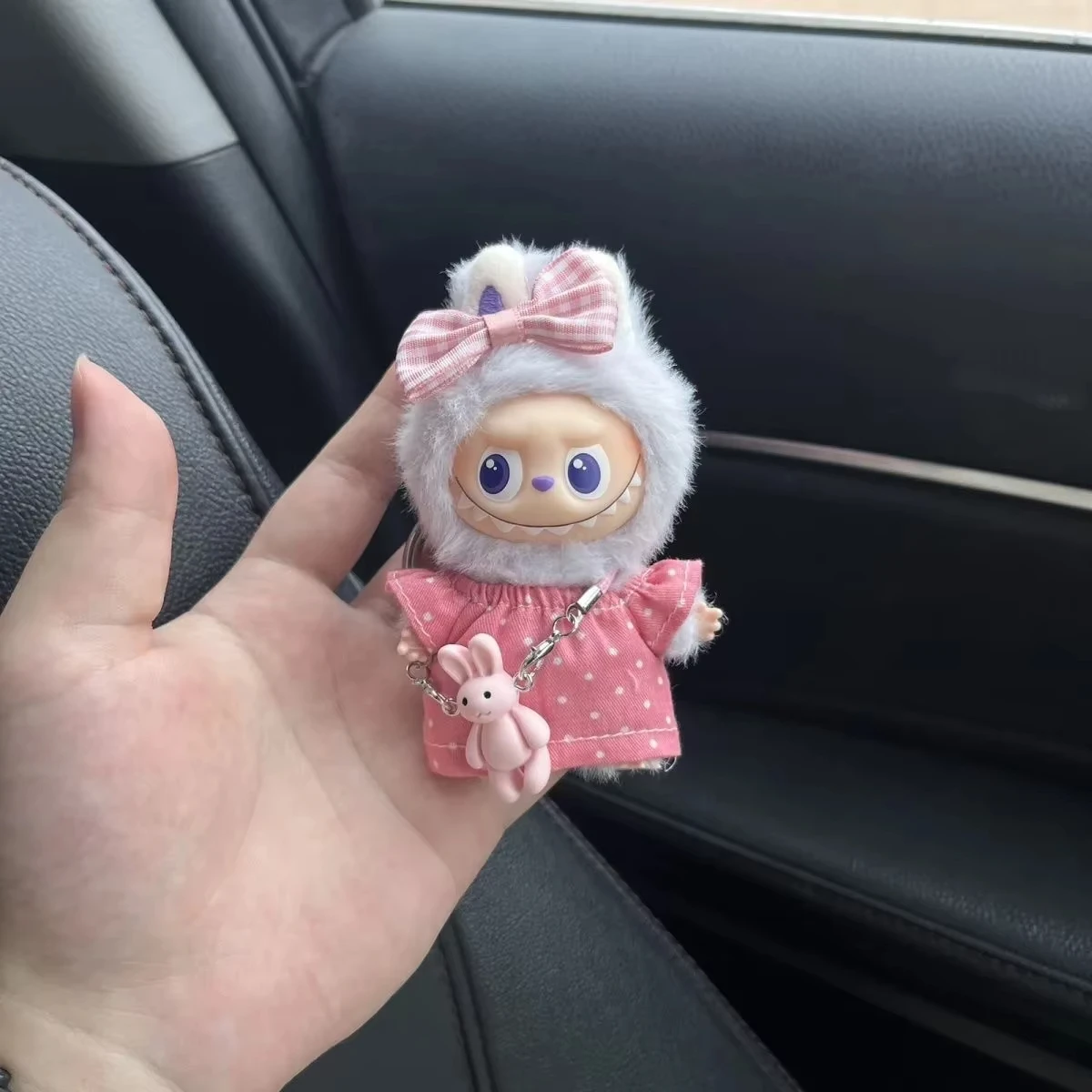 Para mini labubu 4.0 pinos para roupas de amor 3 peças conjunto de saia floral roupas de boneca acessórios labubu