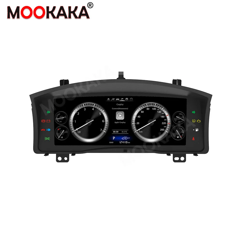 For Lexus LX570 2007-2015 Car LCD Dashboard Digital Cluster Virtual Cockpit Instrument Speedometer Multifunctional