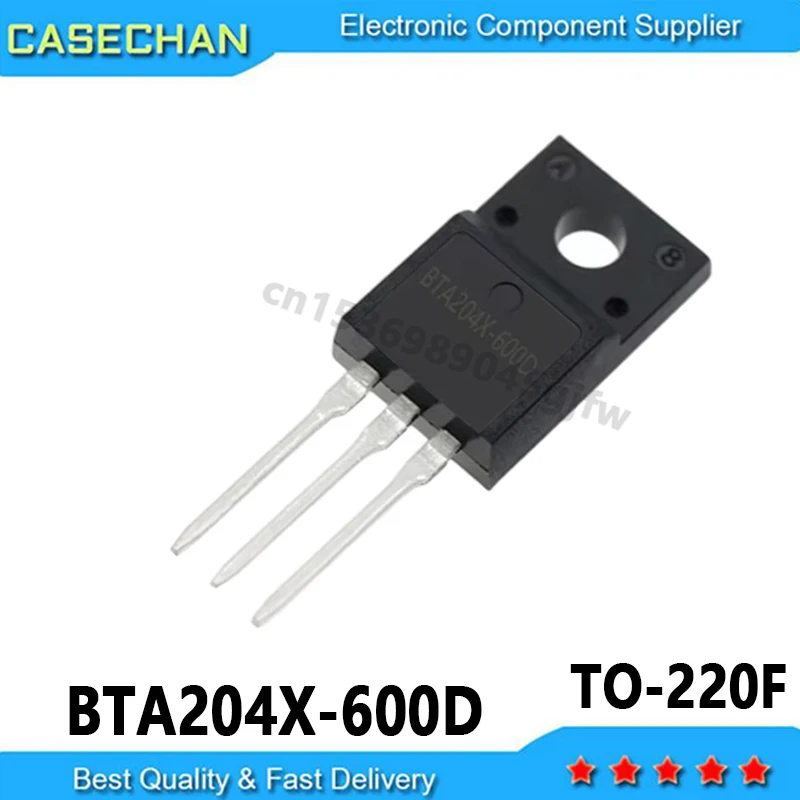 10PCS New BTA204X600D BTA204X BTA204X-600D TO-220F
