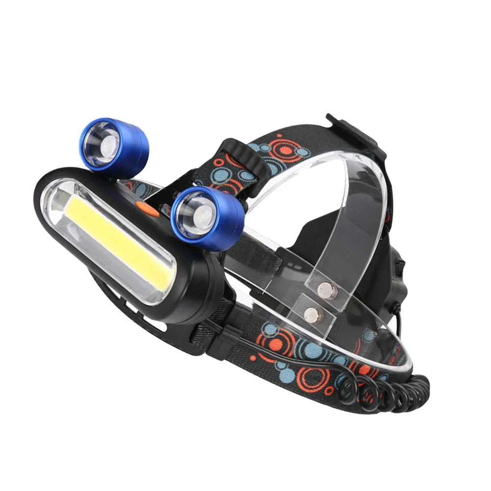 

Cob LED Adjustable Base Headlight USB Rechargeable Black Compact Lamp Camping Hiking Night Fishing Outdoor Headlamp Torch