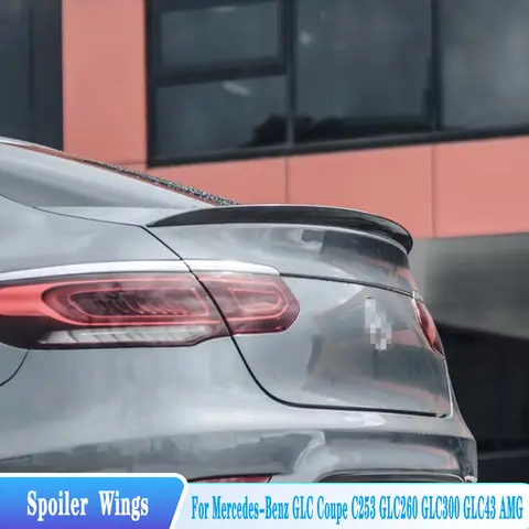 2016-2023 메르세데스-벤츠 GLC 쿠페 C253 GLC260 C300 AMG 뒷 트렁크 리드 스포일러 윙 ABS 소재 튜닝 바디 키트 액세서리