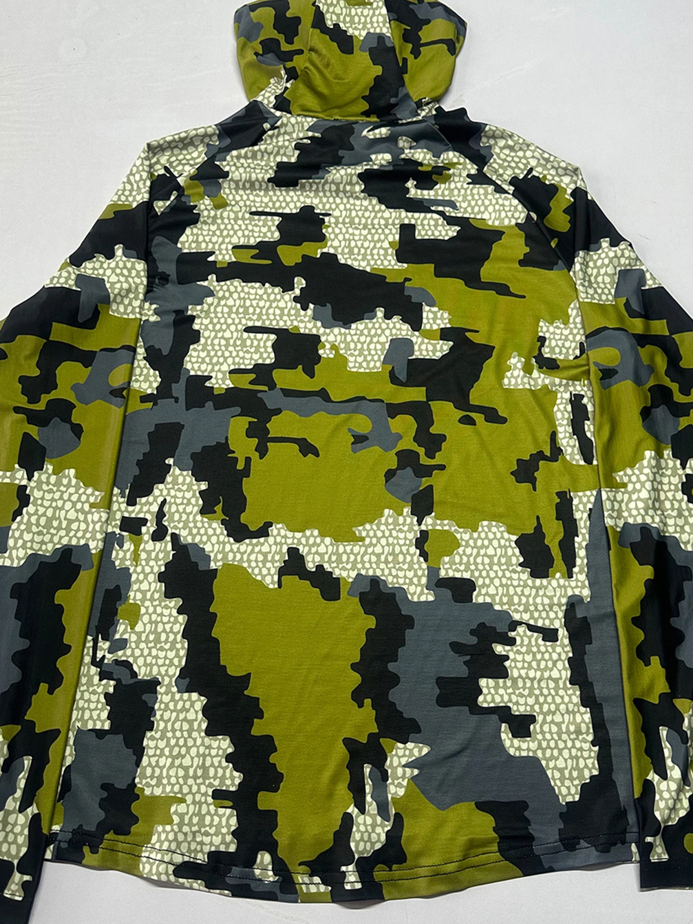 Men\'s Camouflage Long Sleeve Fishing Hoodie Anti-UV Sun Protection UPF 50+ for Hunting Jungle Outdoor Activities Jersey