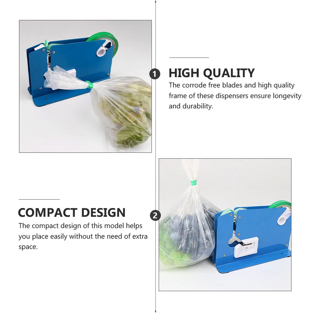 

9Pcs 12Mm Heavy Duty Tape Cutter Dispenser Premium Bag Sealing Machine Corrosion Resistant Blade Built-in Trimmer for Efficient