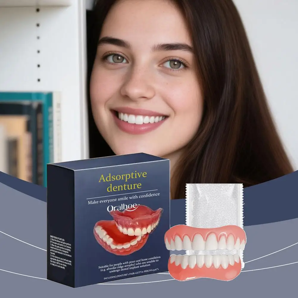Temporary Decorative Dental Appliance Kit Natural Bright White Teeth Design Custom Heat Molding Comfort Fit For Social Gathering