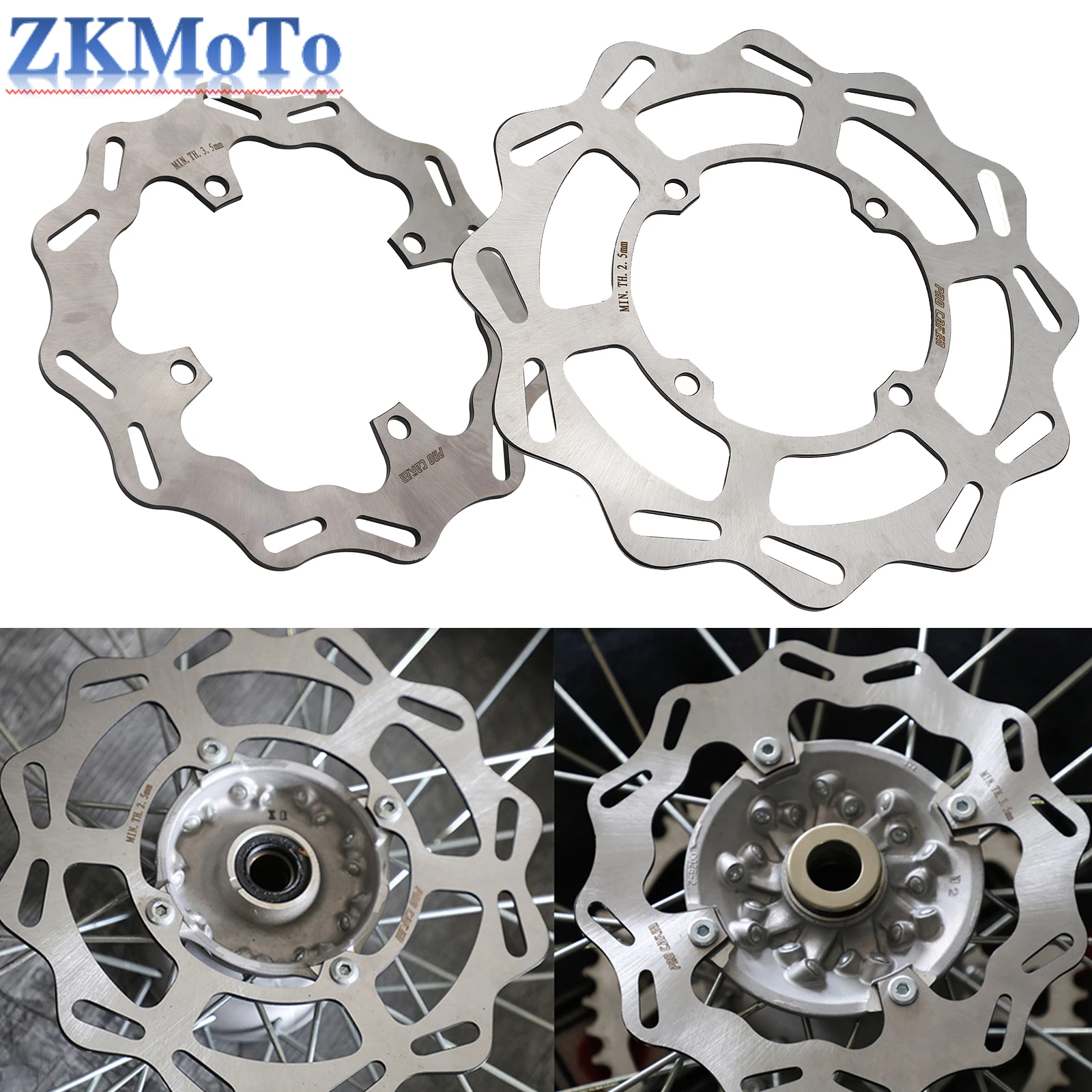 

240mm 270mm Front Rear Brake Disc Rotor For Kawasaki KX125 KX250 KX250F KX450F KLX450R 2006-2021 Motorcycle Parts