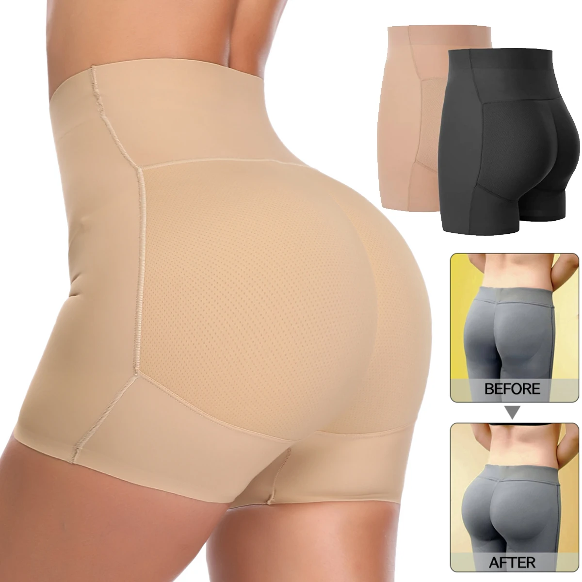 

Butt Lifting Shapewear Padded for Women Hips Lifter Pads Shorts Seamless Underwear Hip Enhancer Tummy Control High Waist Shapers