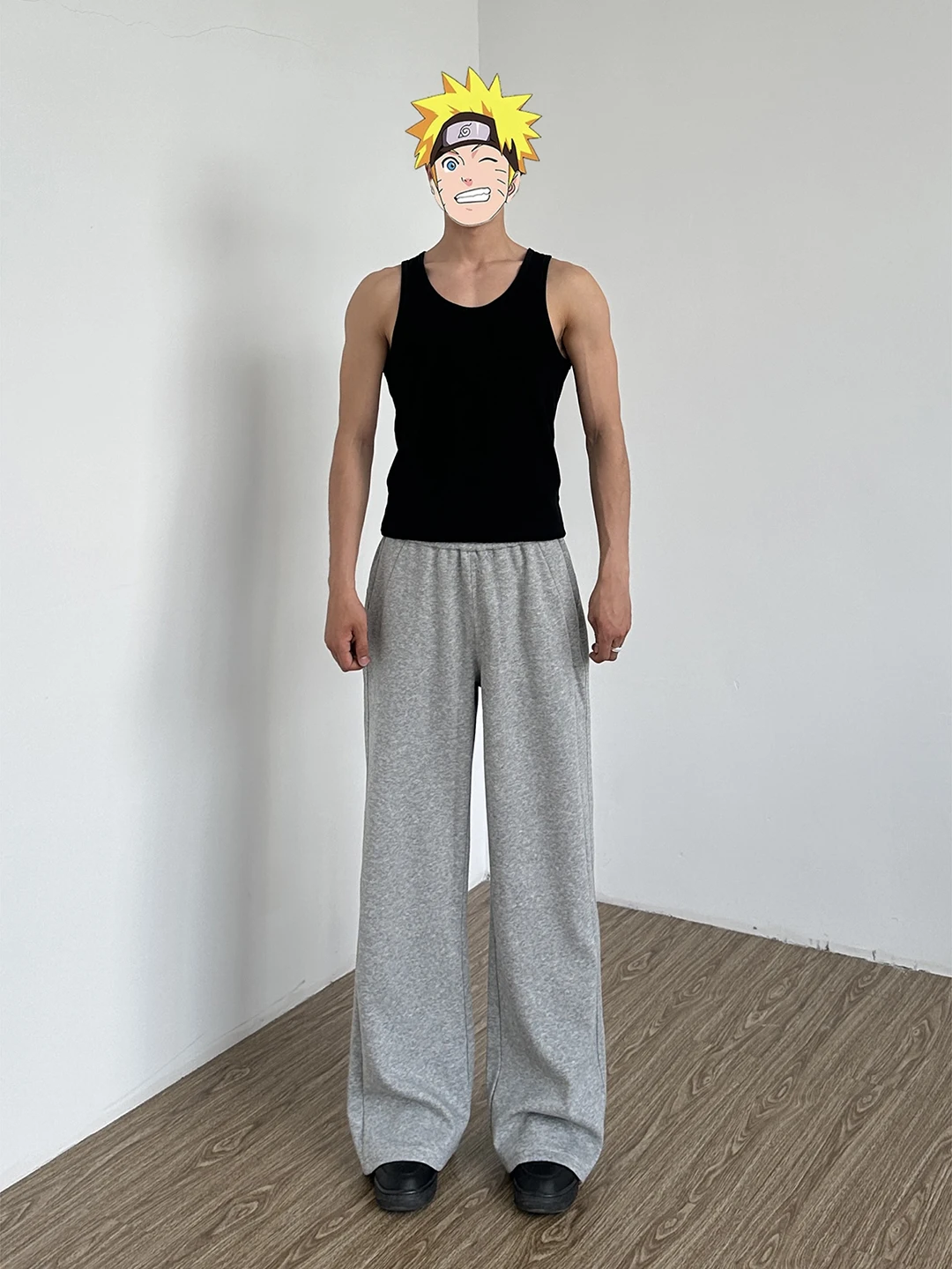 

ay Straight Leg Fitn Training Pants Men's Winter Thiened Drapey Fce Lined Sports Trousers Youth Casual Wear