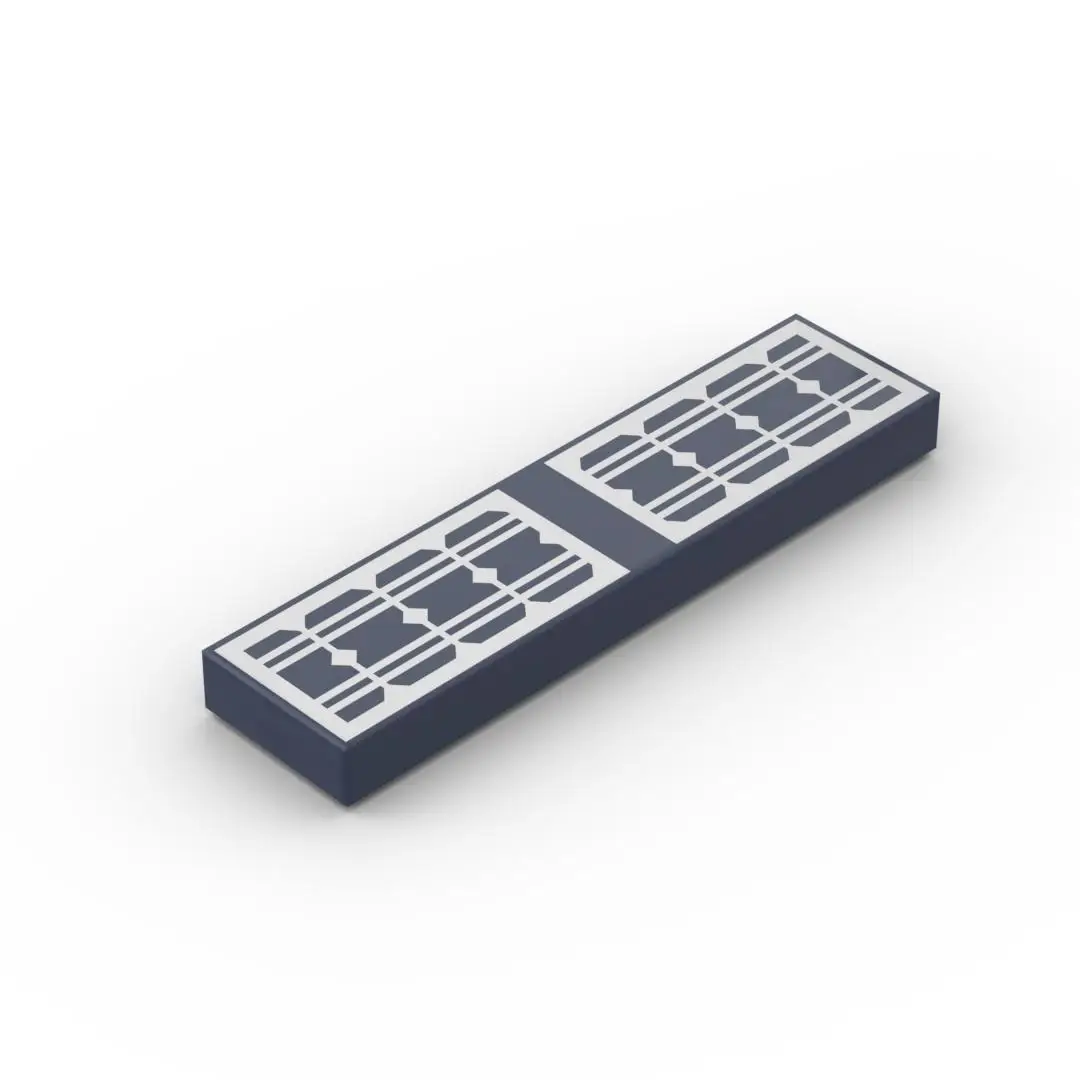Small particle building block MOC 2431pr0115 pb499 37096 p70 1 * 4 printed solar panel