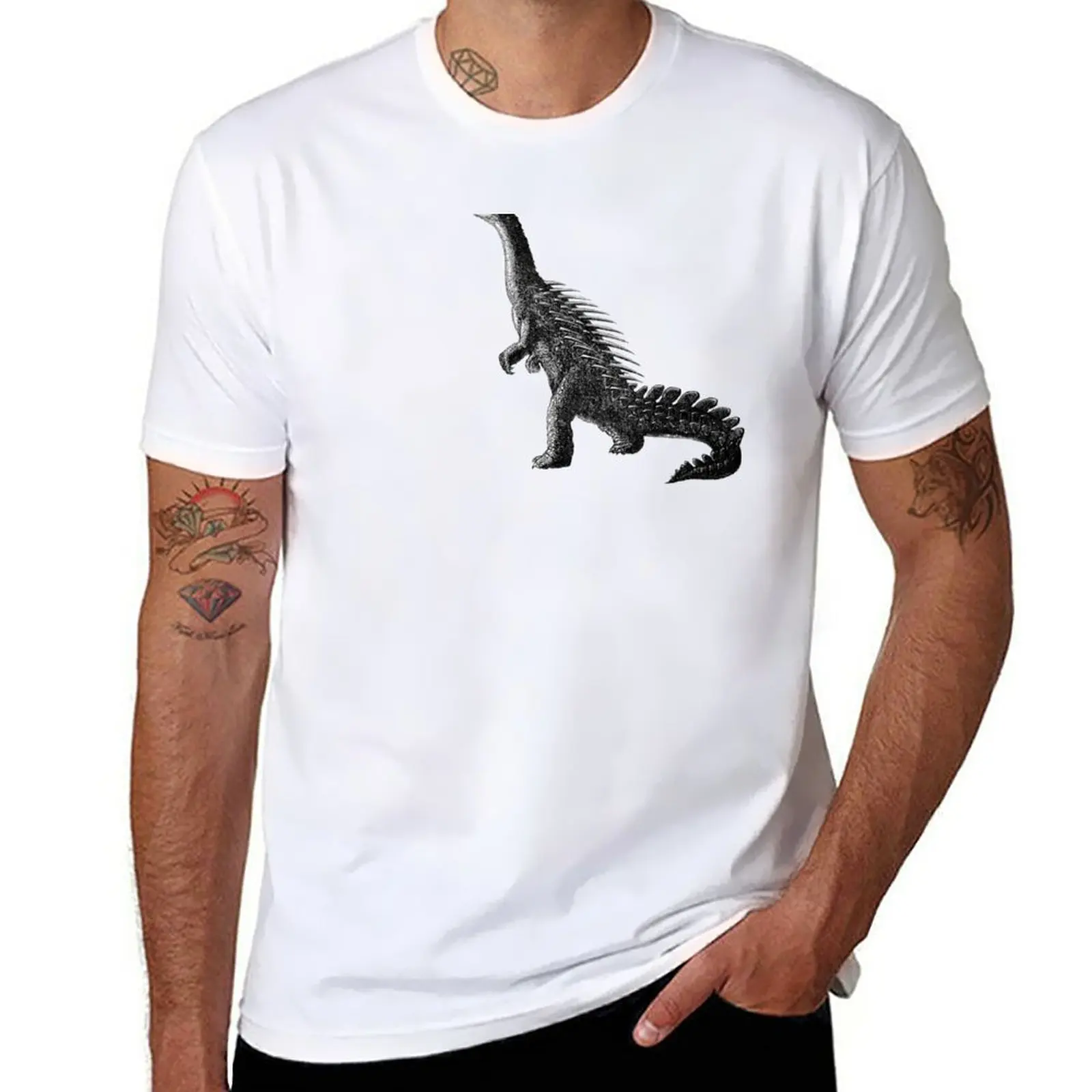 New Stegosaurus (pure) | Vintage Dinosaurs Paleo Art T-Shirt boys white t shirts Anime t-shirt plain t-shirt men clothings