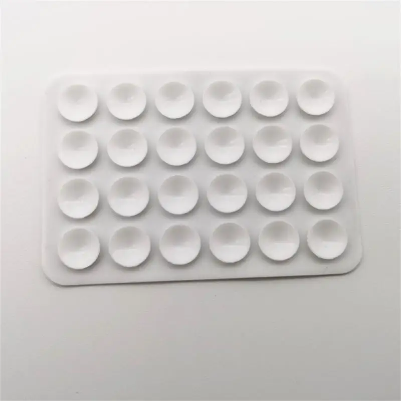 Multifunctional Silicone Single Sided Self-adhesive Anti Slip Suction Cup Mobile Phone Sticker Square 24 Suction Cups