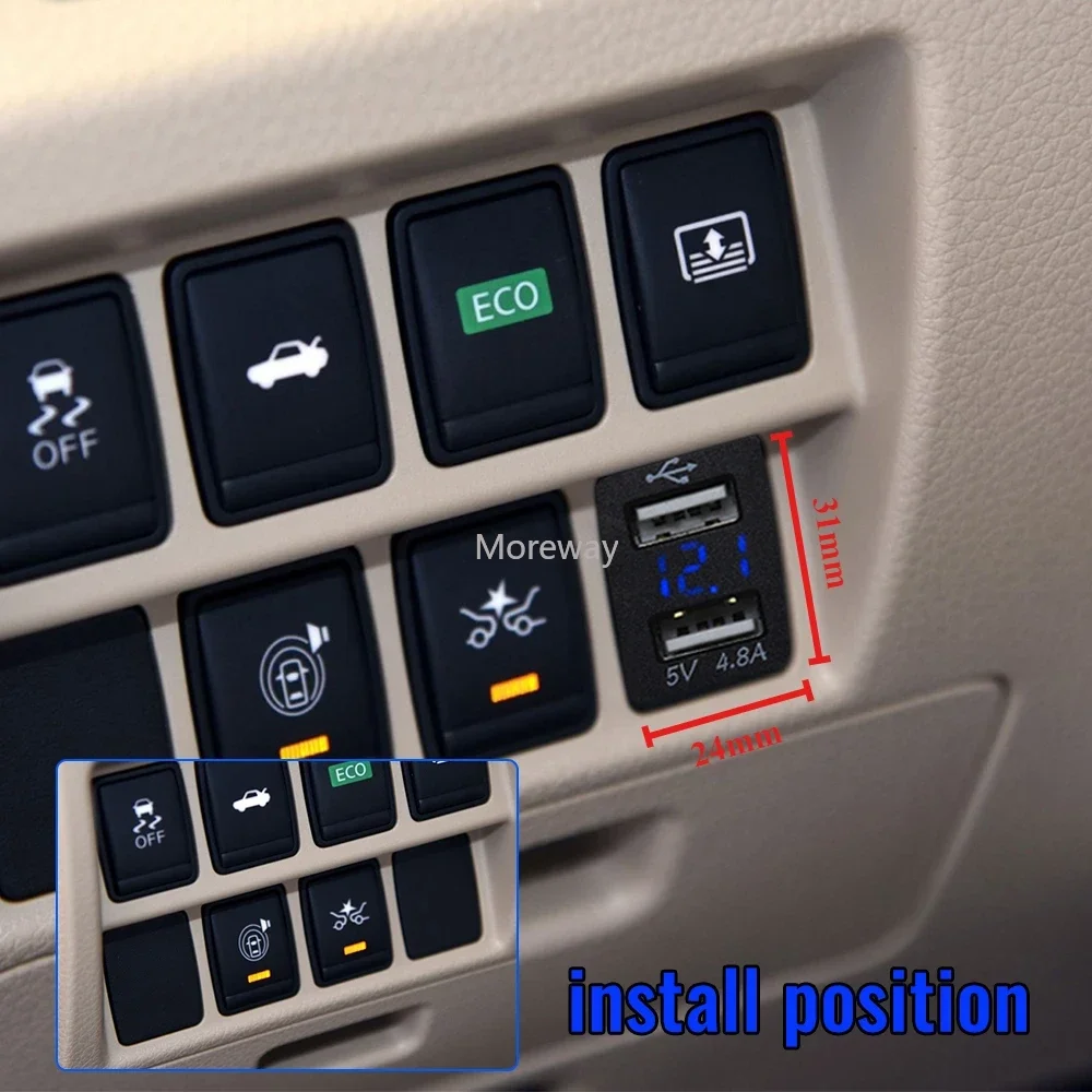 Quickly Charging Dual Ports Usb Charger for Nissan New Sylphy 2015 Teana L33 Altima Qashqai J11 Murano Serena C27 Interior Trim