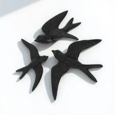 

3 Pcs Home Decor Birds Decorations Ornaments for The Decorative Figurines Wall Sculpture