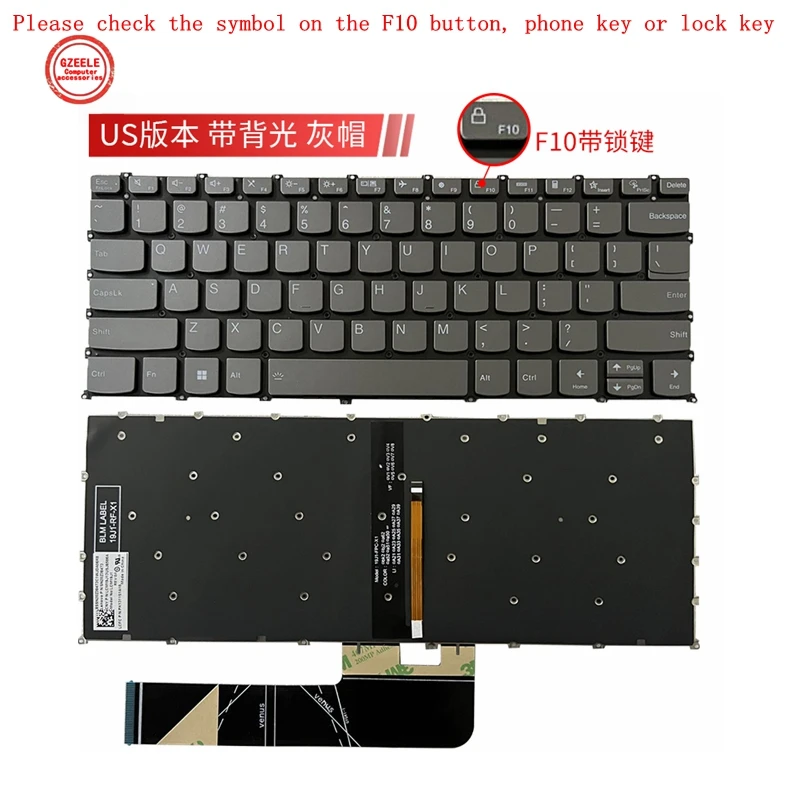 US Keyboard For Lenovo IdeaPad 5 14ITL05 Flex 5-14IIL05 5-14ARE05  Pro-14ITL5 7 Pro-14ach5