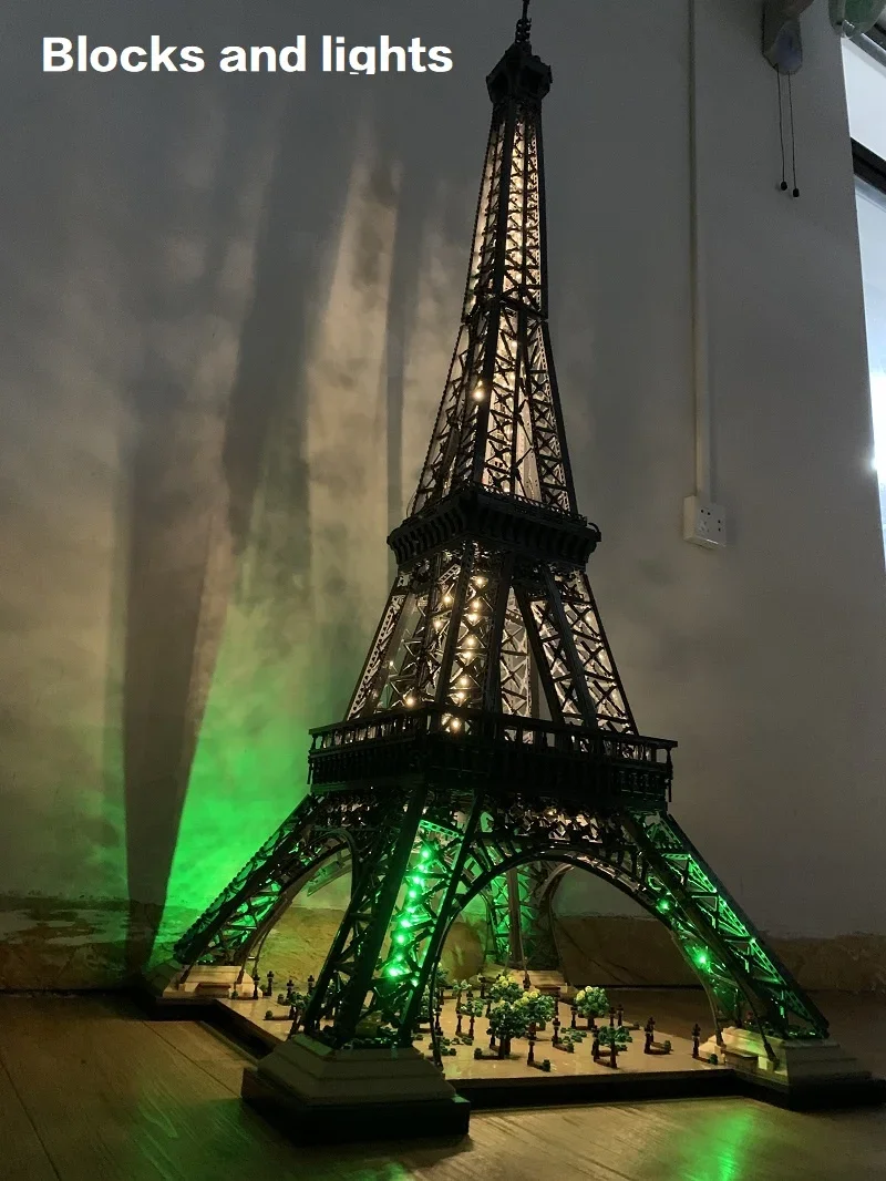Compatibel met 10307 Eiffeltoren LED-lichtset, beroemde architectuur stad bouwstenen speelgoedset cadeau (exclusief bouwsteen