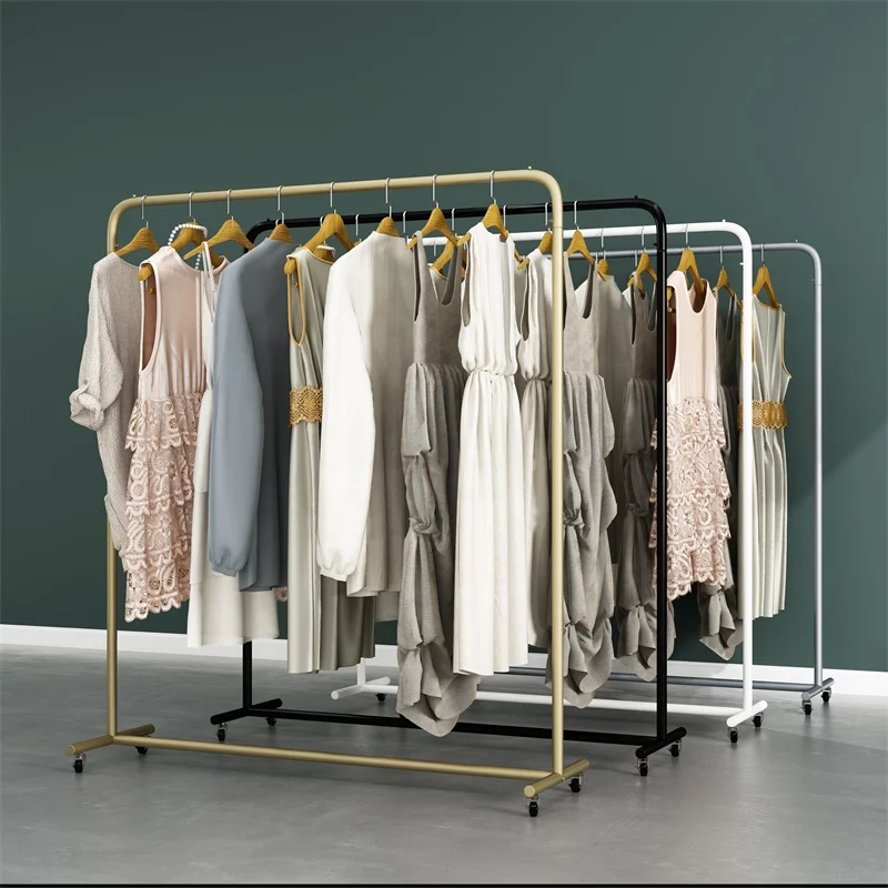 custom.MR02  Metal Rack Clothes Display  Industrial Clothing Rack Garment Rack Wall-Mounted Telescopic Clothing Rail