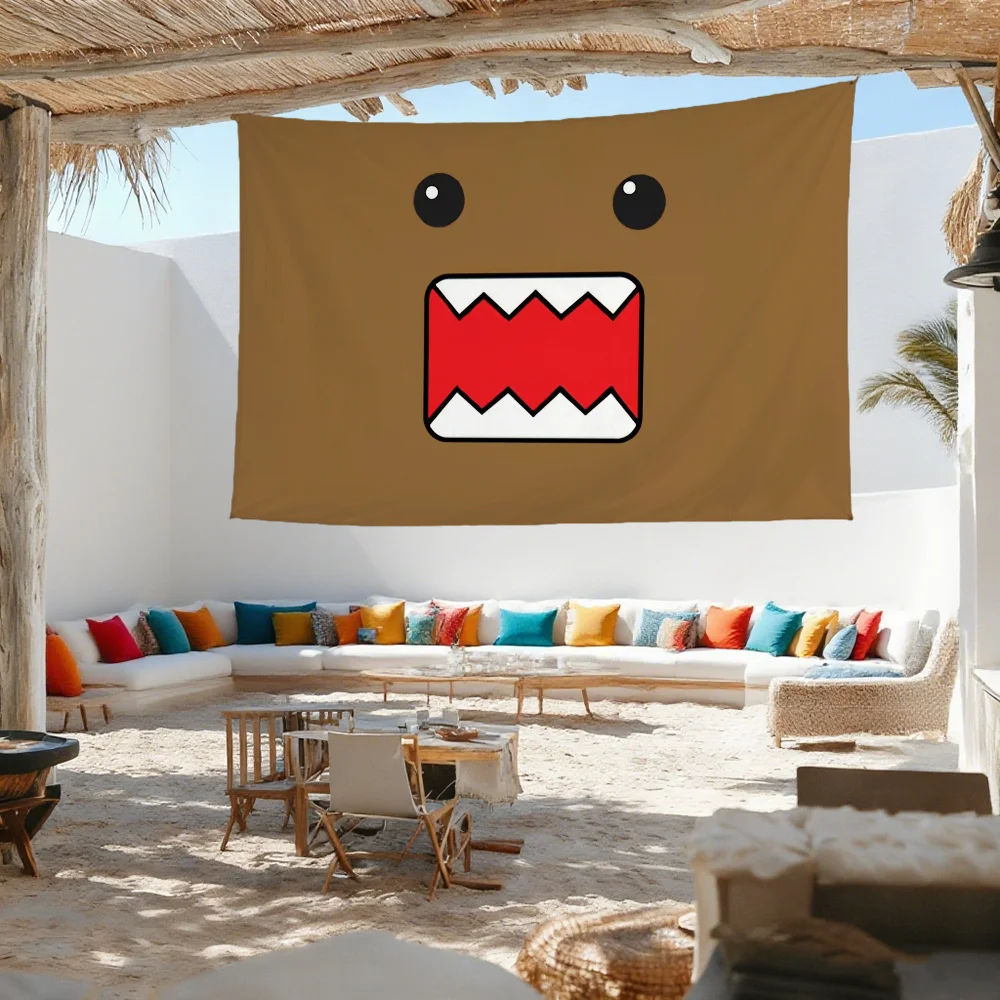 D-Dom-Oo k-Kun cute cartoon flag Durable Outdoor Indoor Patio Festive Decoration Classic Design Pole Wall Room Banner