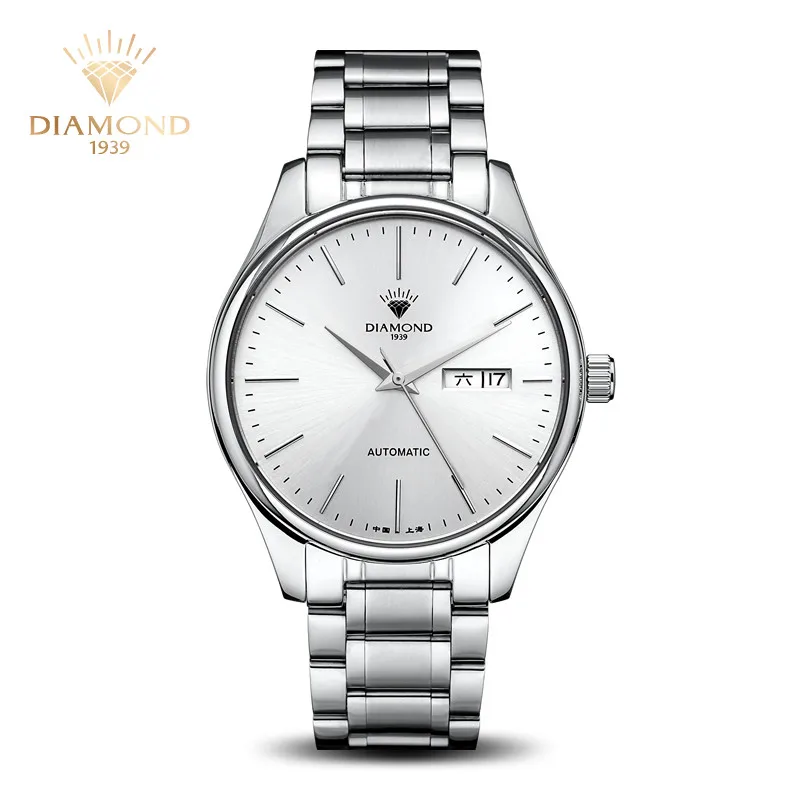 

Shanghai Diamond Brand Watch Men's Automatic Mechanical Watch Simple and Thorough S101 Business Men's Watch Genuine for Elders