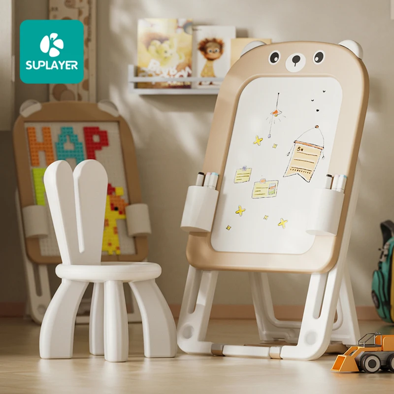 

Mini Magnetic Board Stand Drawing Toys Doodle Dry Erase Books Children Easel Magic Foldable Hot Sale Kids Painting Writing White