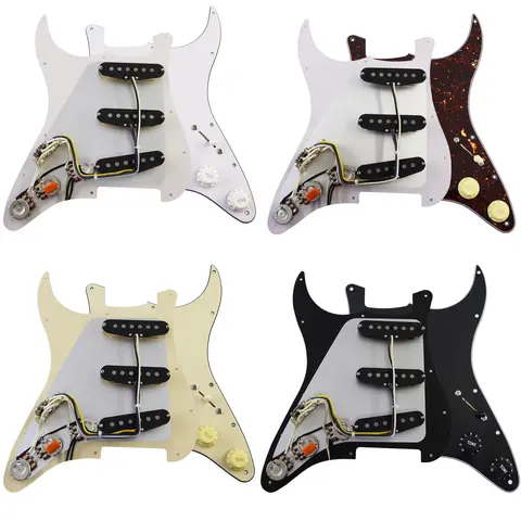 प्रीवायर्ड इलेक्ट्रिक गिटार पिकगार्ड, विंटेज स्टाइल के साथ लोडेड पिकगार्ड, Alnico 5 सिंगल कॉइल पिकअप सेट, FD ST इलेक्ट्रिक गिटार के लिए 8 best sales गिटार लोडेड पिकगार्ड - №3