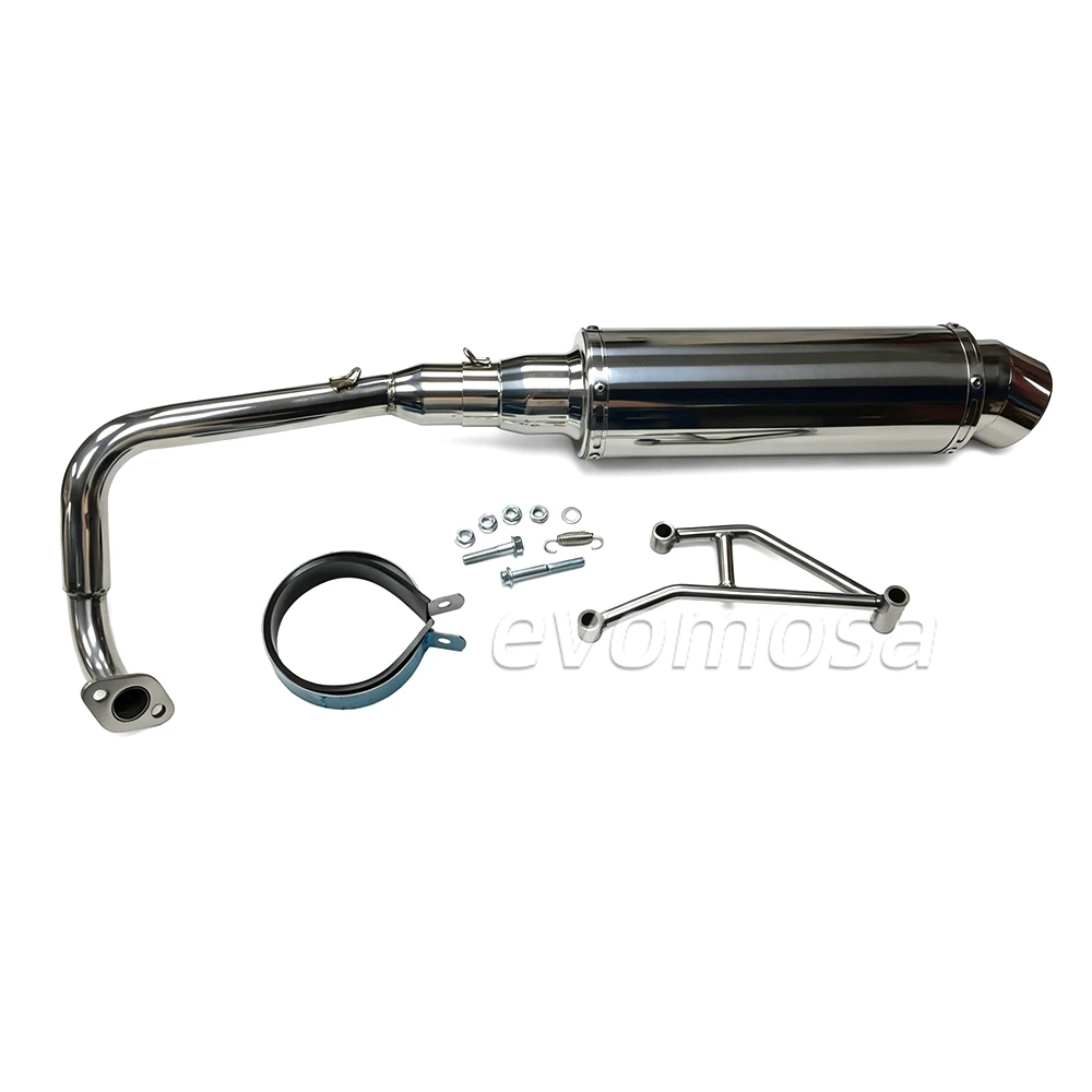 Motorcycle Exhaust Muffler Stainless Steel Colorful Racing Exhaust Pipe modification with Mounting Hardware For HONDA Dio Zoomer