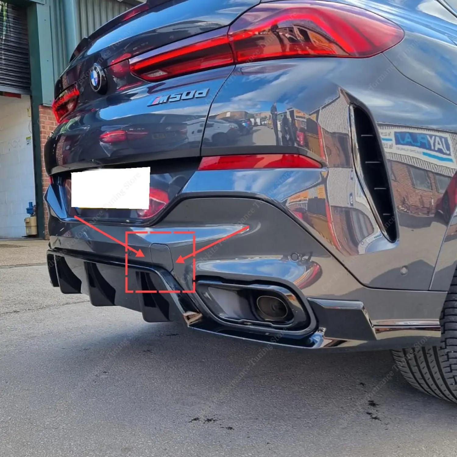 Gloss Black ABS MP Style Rear Bumper Splitter Lip Rear Diffuser For BMW X6 G06 M Sport M50i M50d M60i 2019-2025 Bodykits Tuning