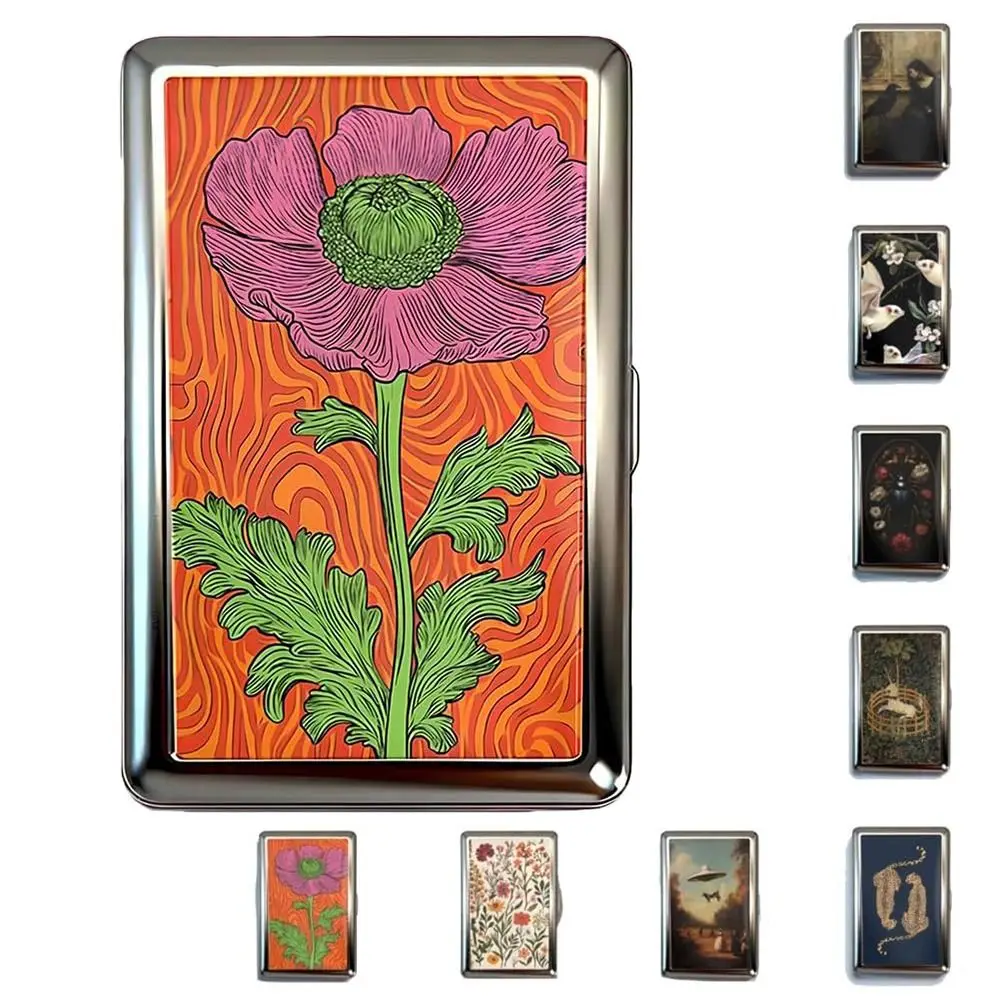 Vintage-Style Vintage Card Case Versatile Design Metal Material Metal Case Multi-function Easy Snap Card Holder
