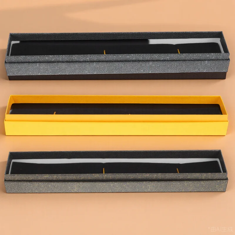 

3pcs Brush Pen Box Retro Folding Fan Holder Storage Container Delicate Craft Creative Paper Fan Case Unique Gift Decorative