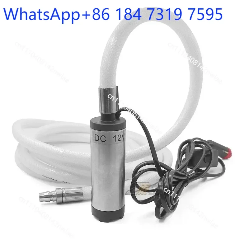 12V RV Water Pump External Suction Self Priming Submersible Pump for Oil Bucket and Water Tank