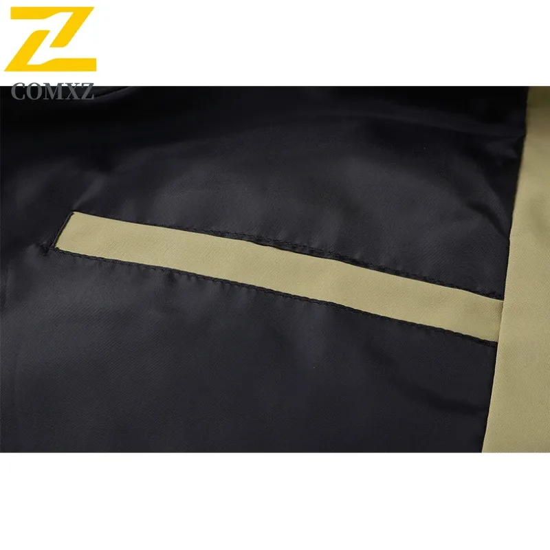 COMXZ 2025 Mens Womens Detachable Lined Thickened Winter Jacket Warm Tactics Waterproof and Windproof Outdoor Workweer Coat