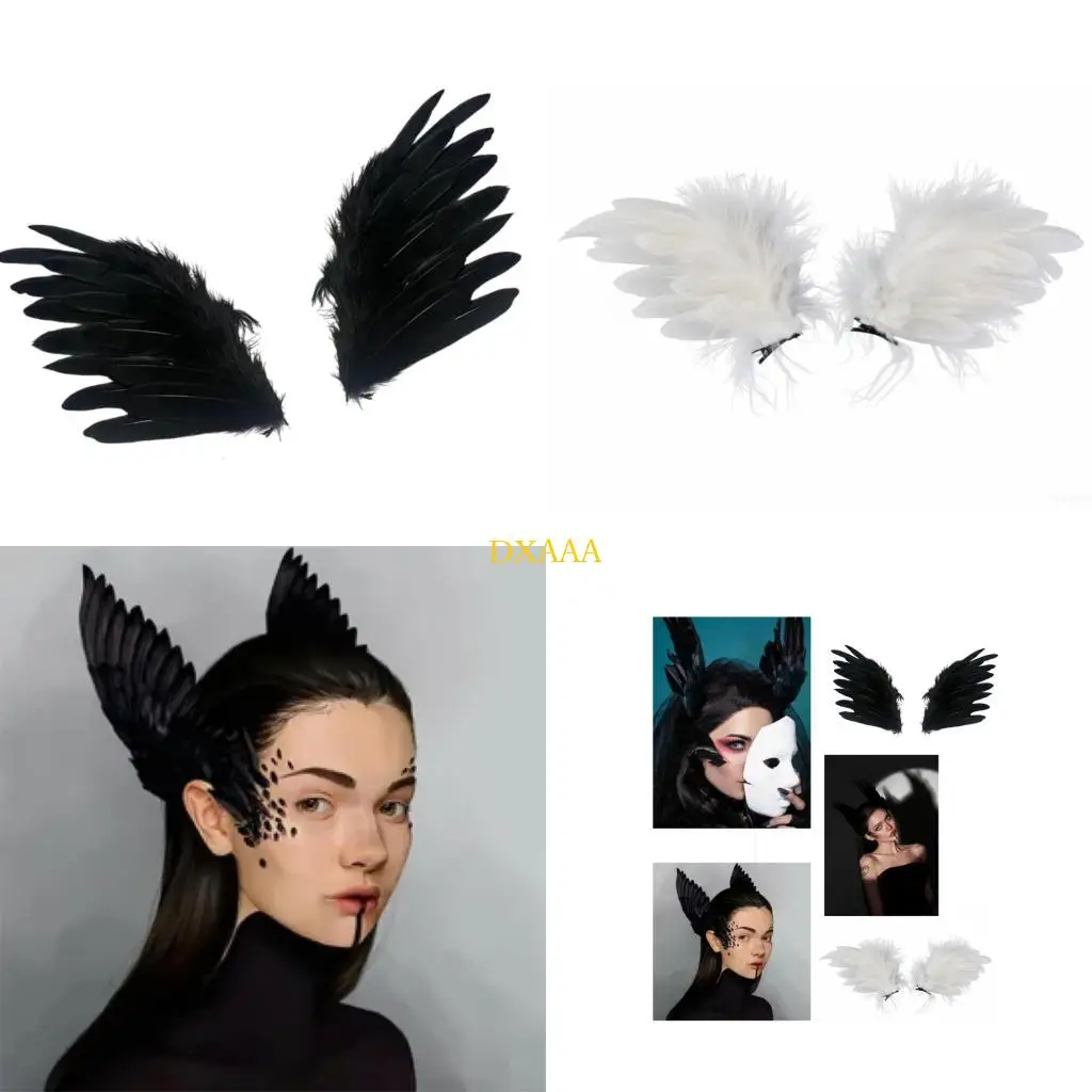 DXAA Flapper Fascinator Clip Stylish Feathered Headpiece Roaring Flapper Cosplay
