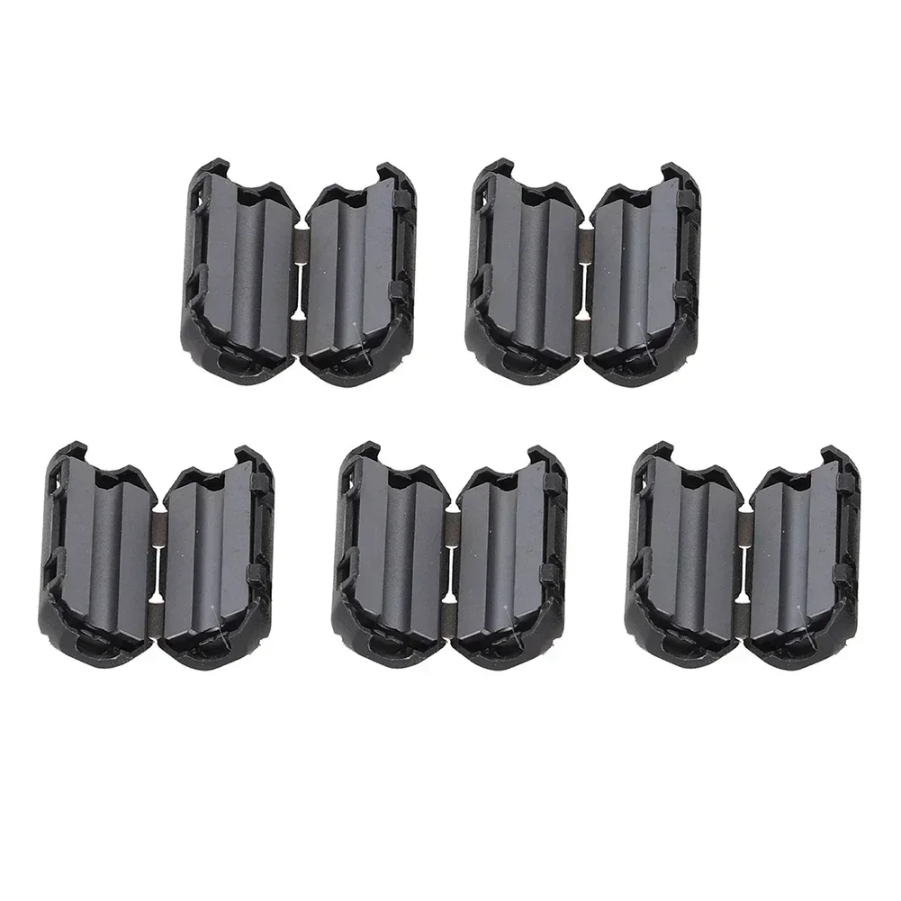 5 peças 3.5/5/7/9/13mm núcleo de ferrite supressor de ruído filtro anel braçadeira de cabo rfi para cabos para cabo de alimentação de áudio e vídeo